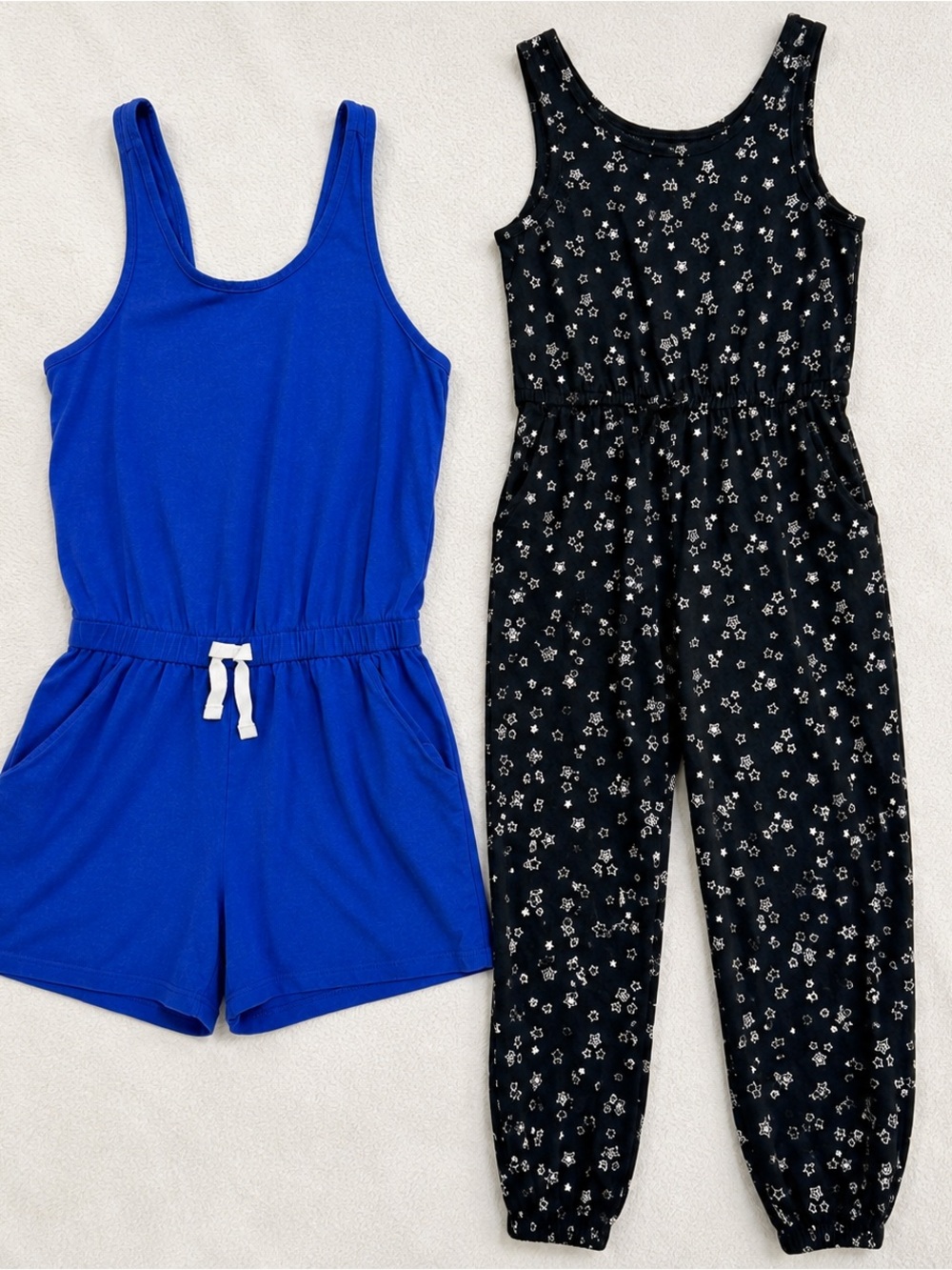 Girls Cat & Jack & Wonder Nation Romper Bundle M 7/8 Star Blue